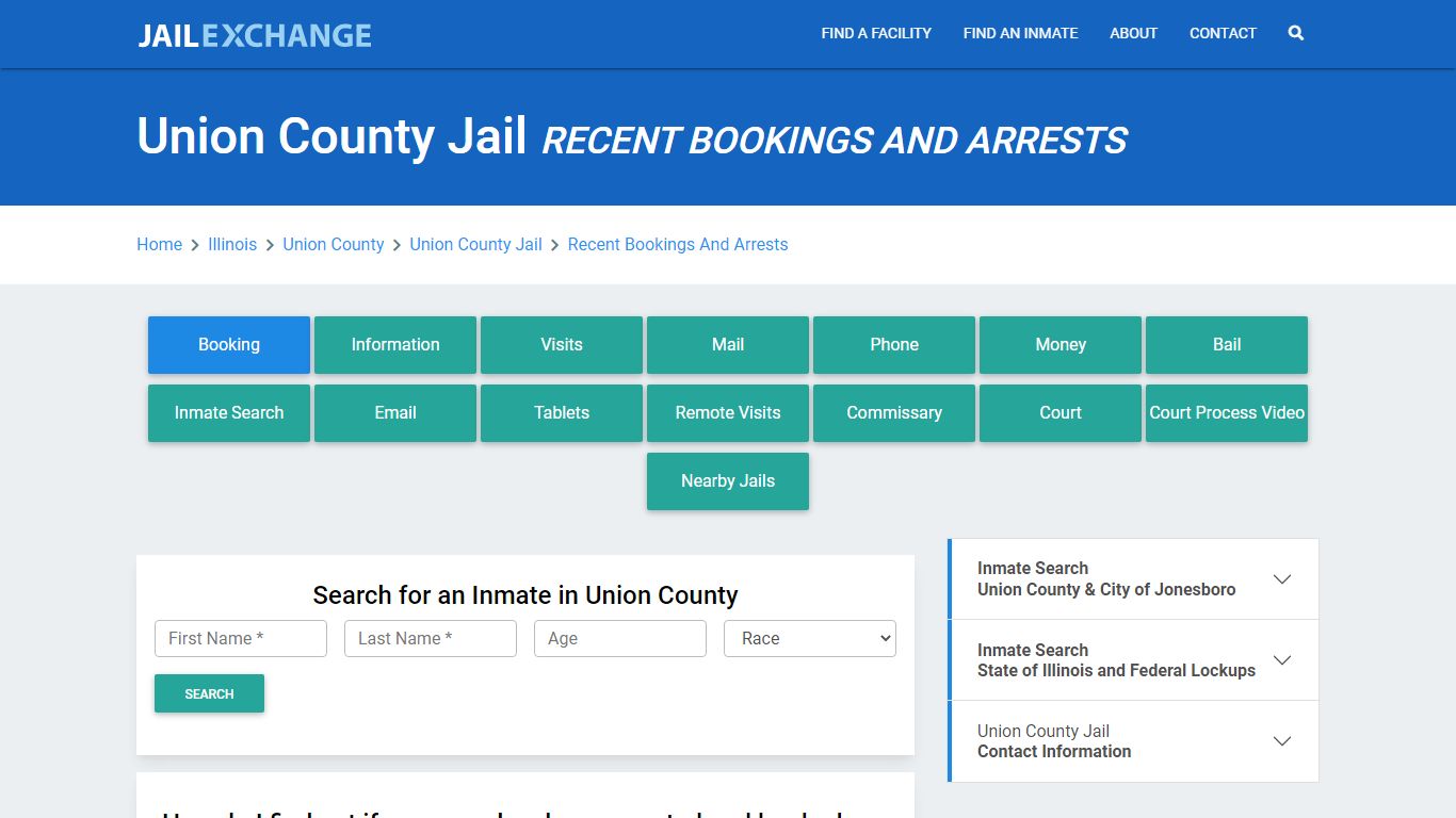 Union County Jail IL Recent Arrests and Bookings - Jail Exchange